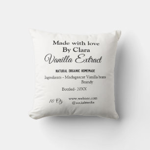 Almofada Extrato de baunilha casado adicionar ingredientes 