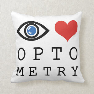 Almofada Eye Love Heart Optometry - Optometrista Tabela de