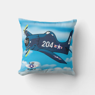Almofada F-8F avião de desenho animado