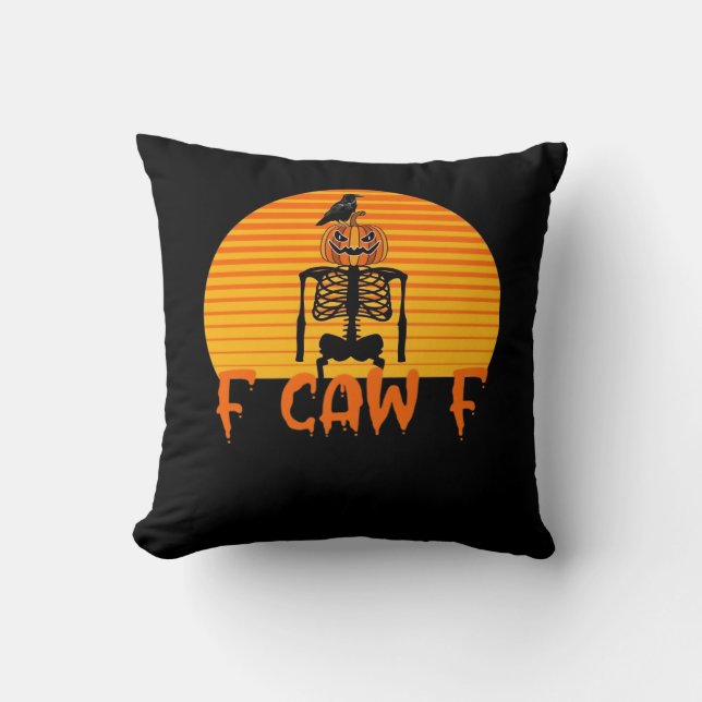 Almofada F-Caw-F Corvo Clássico Estético Casual (Frente)
