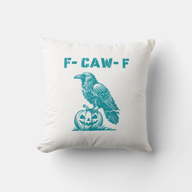 Almofada F-Caw-F Corvo Gótico Engraçado Corvo Clássico Retr (Frente)