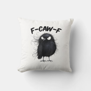 Almofada F-Caw-F Corvo Humorístico Coruja Amantes de Pássar