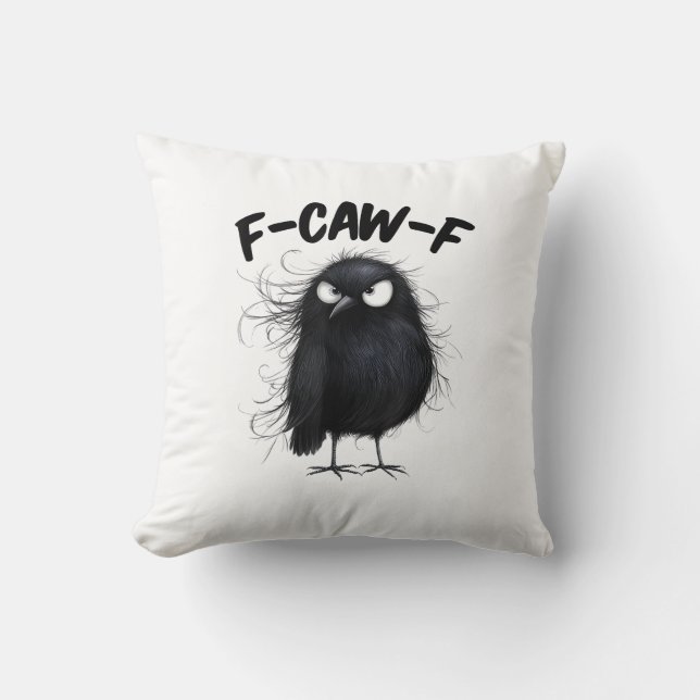 Almofada F-Caw-F Crow Funny Raven Bird Lovers Creative Styl (Frente)