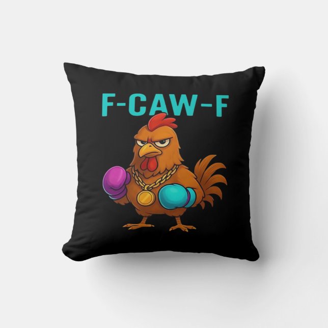 Almofada F-Caw-F Frango Clássico Minimal Limpo (Frente)