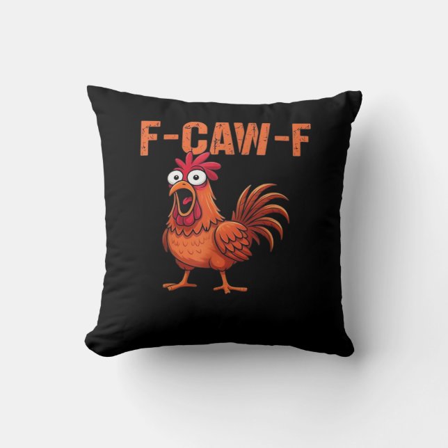 Almofada F Caw F Frango Engraçado Estilo Moderno Clássico (Frente)