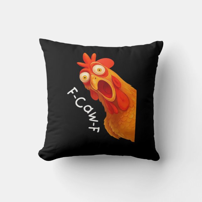 Almofada F-Caw-F Frango Essencial Clássico Retro (Frente)