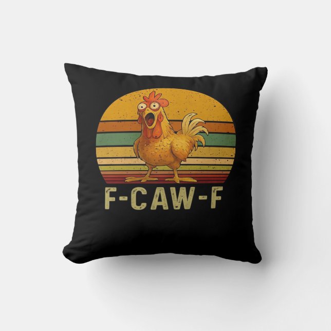 Almofada F-Caw-F Frango Essencial Retro Clássico (Frente)