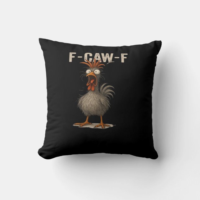 Almofada F-Caw-F Frango Retro Clássico (Frente)