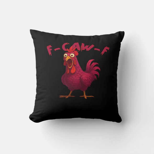 Almofada F Caw F Funny Chicken Humor Creative Casual Style (Frente)