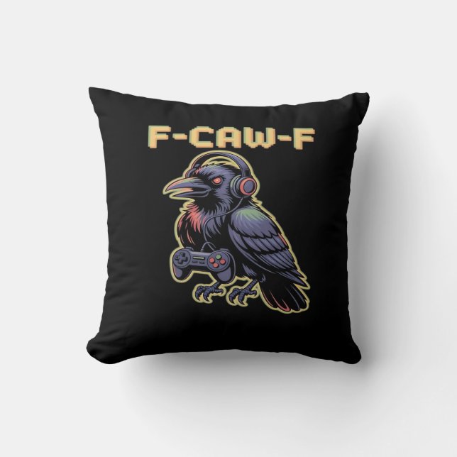 Almofada F-Caw-F Gaming Raven com fones de ouvido - Stream  (Frente)
