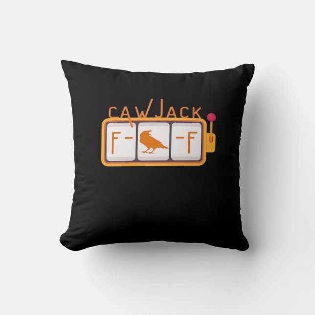Almofada F-Caw-F Jackpot Gráfico Retro (Frente)
