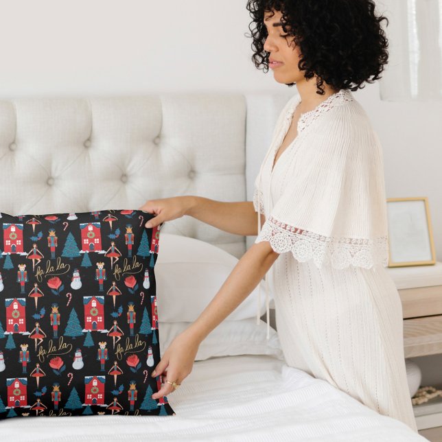 Almofada Fa La Pink Nutcracker Balé de Natal Cena (Criador carregado)