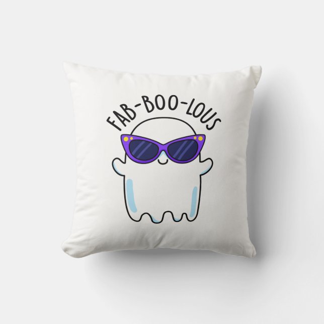 Almofada Fab-Boo-Lous Funny Ghost Pun (Frente)