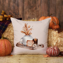 Almofada Fábrica de Algodão em Queda Floral Dourada Ação de