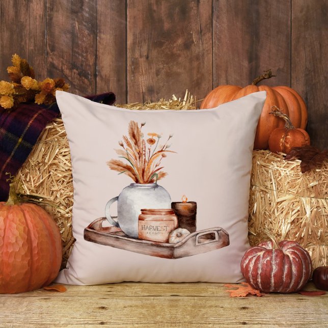 Almofada Fábrica de Algodão em Queda Floral Dourada Ação de (Criador carregado)