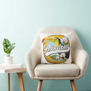 Almofada Fabuloso logotipo retro Panamá