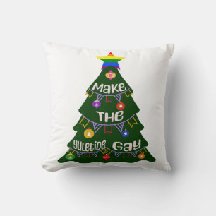 Almofada Faça o Orgulho gay de Yuletide