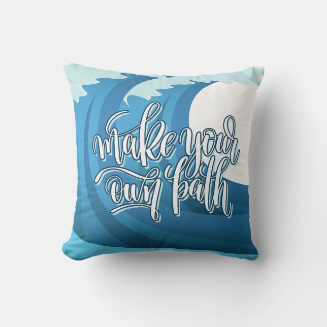 Almofada Faça seu próprio caminho | Citação Motivacional (Frente)
