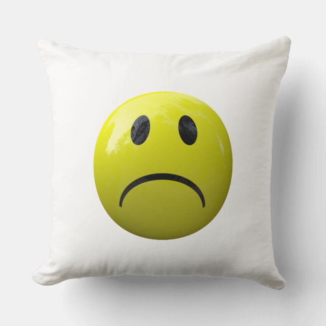 Almofada face infeliz emoji (Frente)