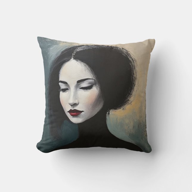 Almofada Faceless Beauty Portrait Painting (Frente)