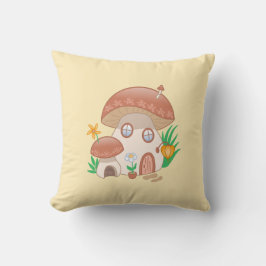 Almofada Fada Branca Cogumelo Amarelo