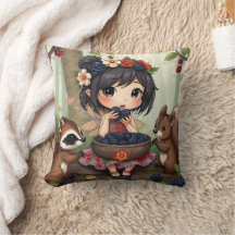 Fada Chibi e Animais da Floresta 