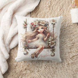 Almofada Fada de Natal Branca