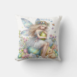 Almofada Fada de Primavera de Páscoa de de Aquarela