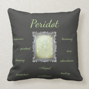Almofada Fada do Peridot de agosto Birthstone