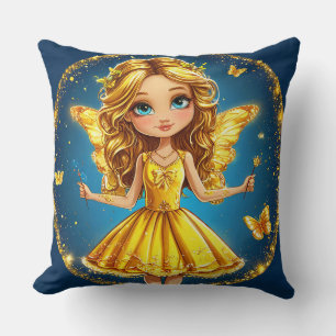 Almofada Fada Fantasia com Acento de Quarto Encantado com B
