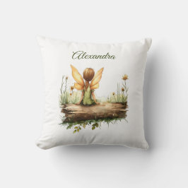 Almofada Fada solitário sentada em um diário