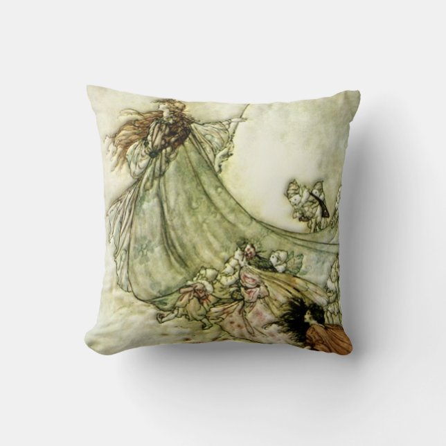 Almofada Fadas afastado - Arthur Rackham (Frente)