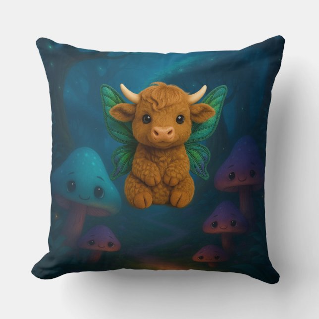 Almofada Fairy Critters™ Fada Bezerrinha das Terras Altas (Frente)
