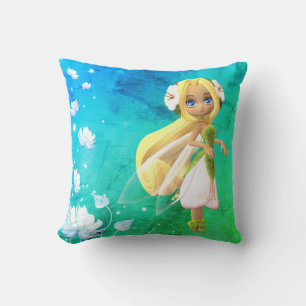 Almofada Fairy Floral Personalised Name Travesseiro decorat