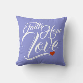 Almofada Faith Hope and Love
