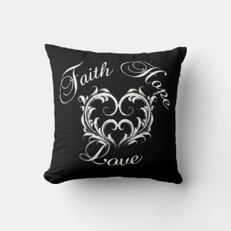 Almofada Faith Hope Love