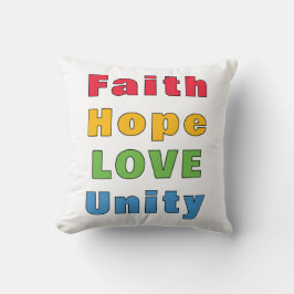 Almofada Faith Hope Love Unity