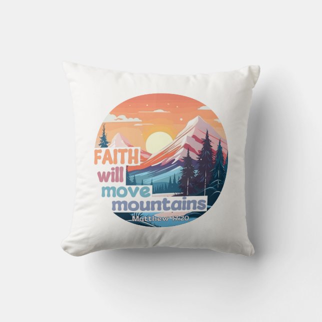 Almofada Faith Move Mounties Christian Design (Frente)