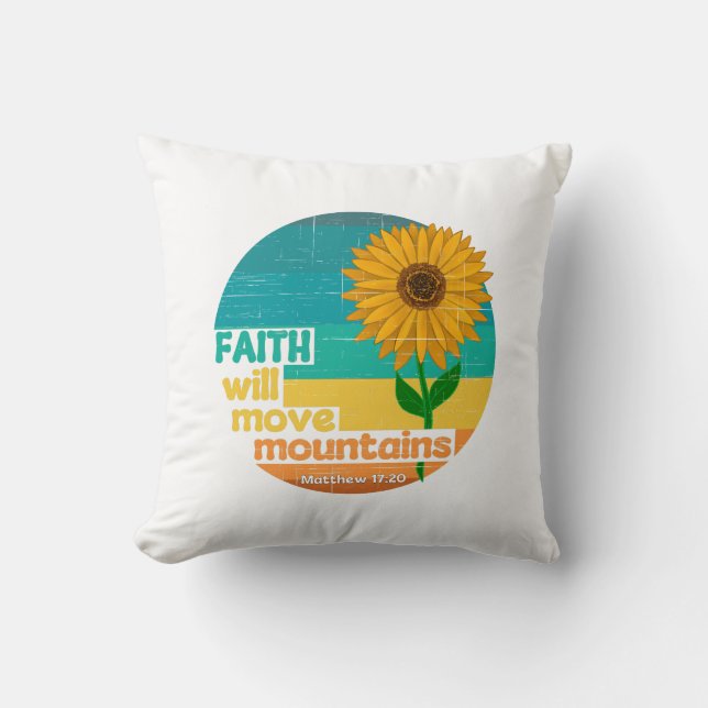 Almofada Faith Move Mounties Christian Design (Frente)
