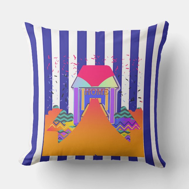 Almofada Faixa Azul Residencial (Frente)