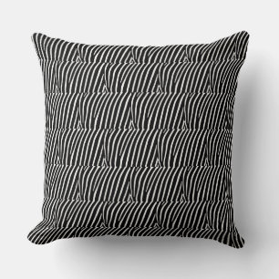 Almofada Faixa de Zebra Negra e Branca