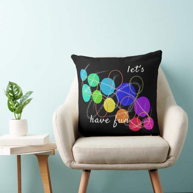 Almofada faixa do círculo colorido (Cadeira)