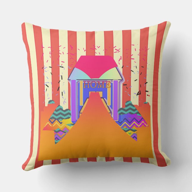 Almofada Faixa Vermelha Residencial (Verso)