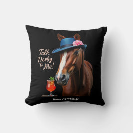 Almofada Fale Com Derby Para Mim, Engraçada Citação De Cava