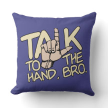 Fale com o travesseiro decorativo personalizado