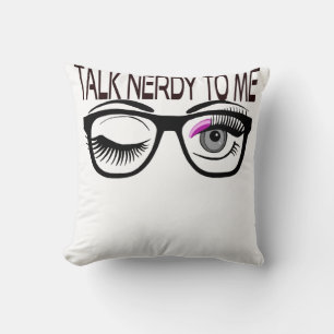 Almofada Fale Perto De Mim Óculos De Geek Piscando Olho Ros
