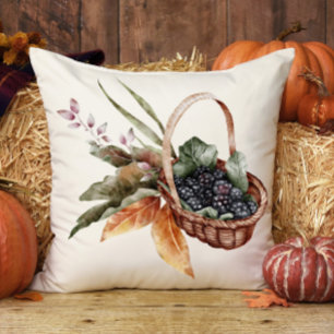 Almofada Fall Cottage Basket Berries Sai da Ação de Graças