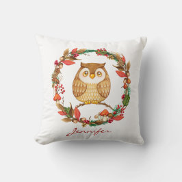 Almofada Fall Nursery Decor Cute Little Owen Autumn