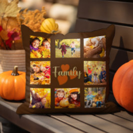 Almofada Família 8 Foto outono Corações Dourados do outono