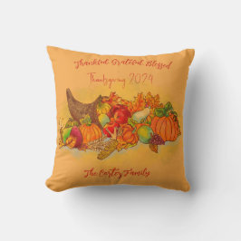 Almofada Família de Ação de Graças Personalizada - Personal